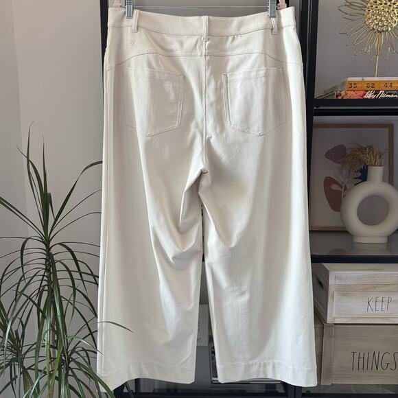 Lululemon City Sleek 5 Pocket Wide-Leg High Rise 7/8 Length Pant White Opal 33 - Picture 3 of 10